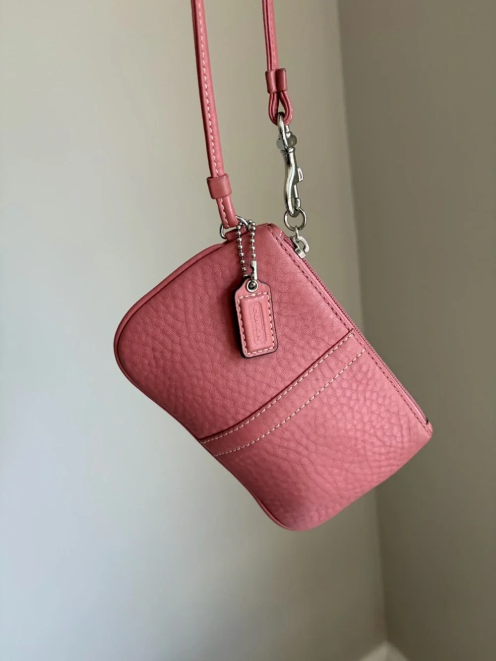 Coach pink wristlet
